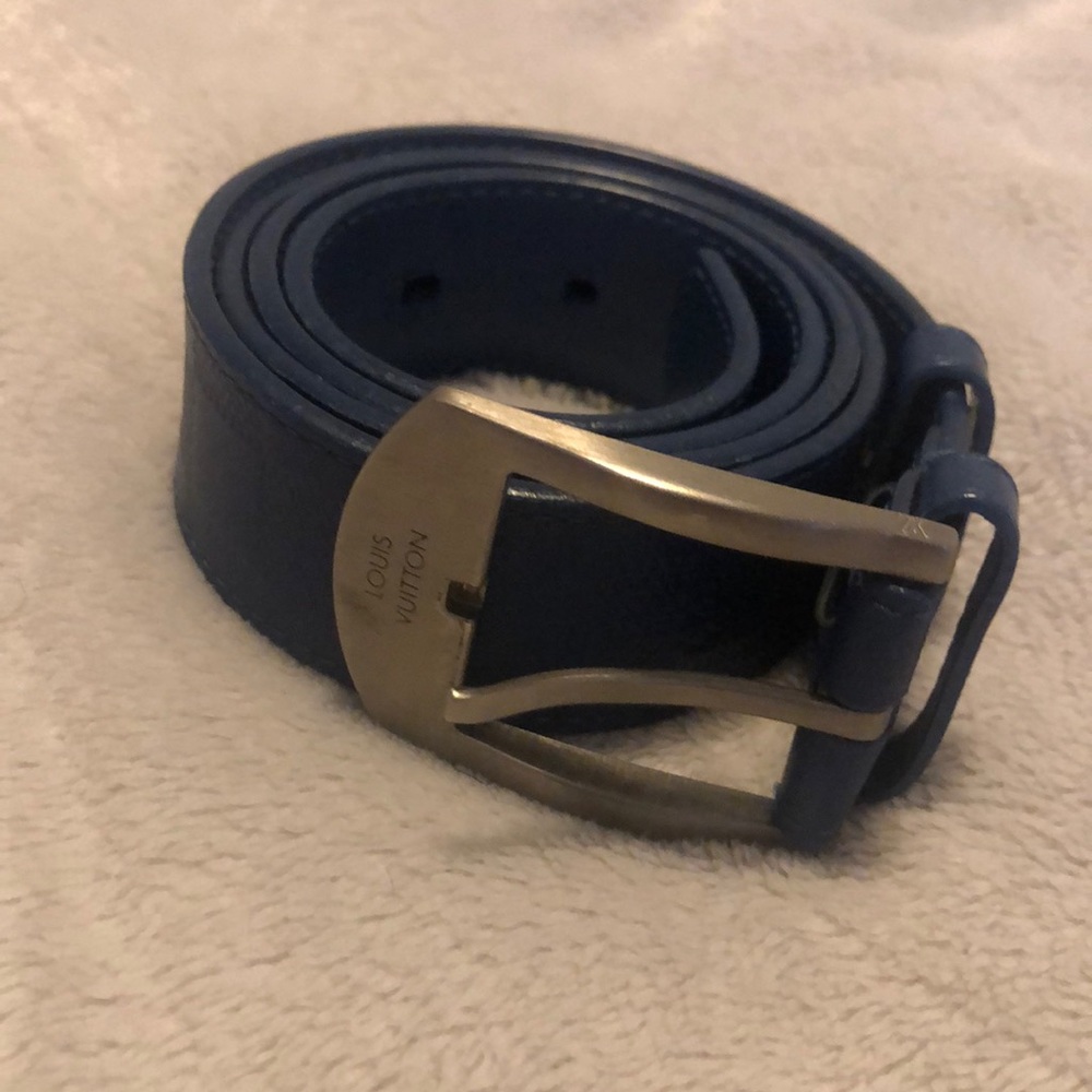 Blue Louis Vuitton belt 34in waist